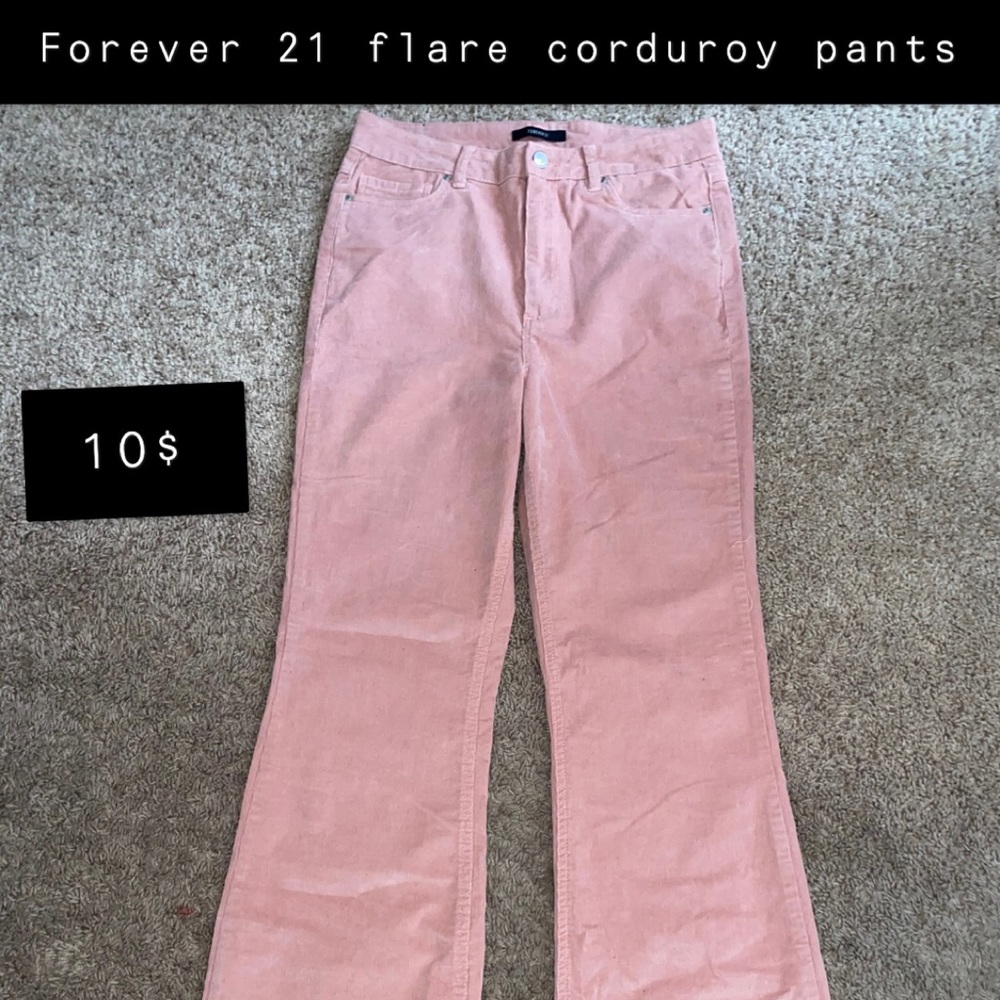 Forever 21 pink flare corduroy. New without tags